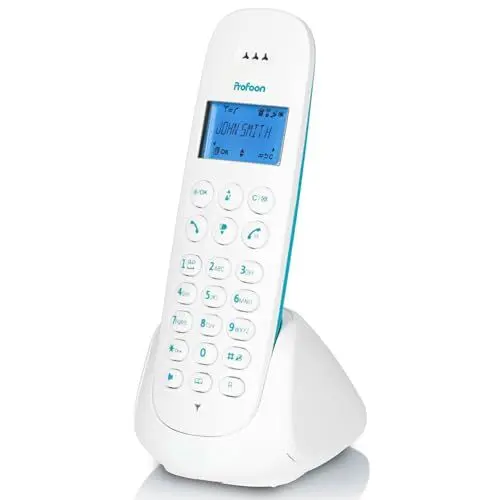 Produktbild: Profoon PDX - 300BW DECT Telefon - Schnurloses Telefon - Gap-kompatibel: erweiterbar - Hörgerätekompatibel - Freisprechfunktion - Telefonbuch - Blau