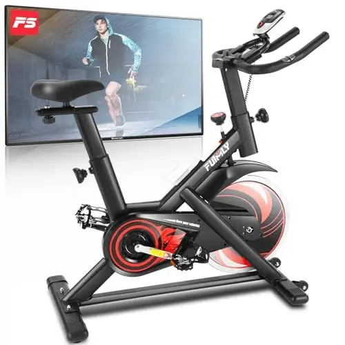 Produktbild: Profun Heimtrainer stationär mit APP-Anschluss, 30 kg Schwungrad Indoor Cycling Bike, Einstellbarer Widerstand, leiser Riemenantrieb