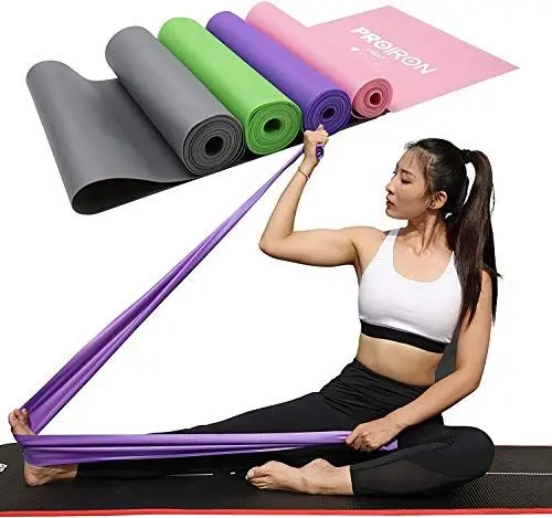 Produktbild: PROIRON Fitness Bänder Elastische Übungs Stretch Bänder rutschfest Resistance Bands für Gymnastik Sport Yoga Dehnen Muskelübungen Festigkeits Trainings