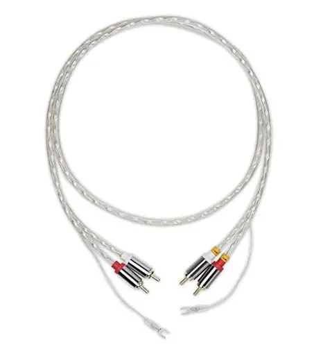 Produktbild: Pro-Ject Connect it Phono E 1,23m, Hochreines Phonokabel NF Kabel mit Masseleitung für Plattenspieler - 1,23m