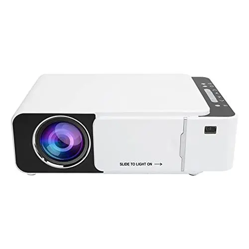 Produktbild: Projektor 1080P HD, Tragbarer HD-Videoprojektor für zu Hause HD-Unterstützung für Kabellosen Simultanbildschirm, Projektorunterstützung für Denselben Bildschirm USB, IR(EU)