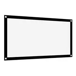 Produktbild: Projektor-Leinwand, 40 Zoll / 60 Zoll / 72 Zoll / 84 Zoll / 100 Zoll / 120 Zoll 16:9 HD Verdicken Tragbare, Knitterfreie, Weiche Weiße Polyester-Projektionswand mit Doppelseitigem Vorhang(60 Zoll)