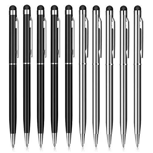 Produktbild: PROKING Eingabestift,Kapazitive Stylus und Kugelschreiber 2 in 1 Stylus für Touch Screens Geräte, Stylus Stifte für iPad,iPhone,Kindle,Tablets Touchscreens (5Schwarz,5Silber)