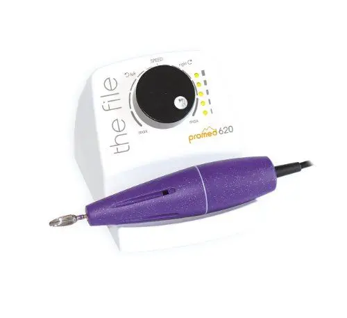 Produktbild: Promed 620 DeLuxe Professionelles Maniküre-/ Pediküre-Set, Elektrische Nagelfeile mit 9 hochwertigen Aufsätzen, Elektrischer Nagelfräser mit Zubehör Made in Germany