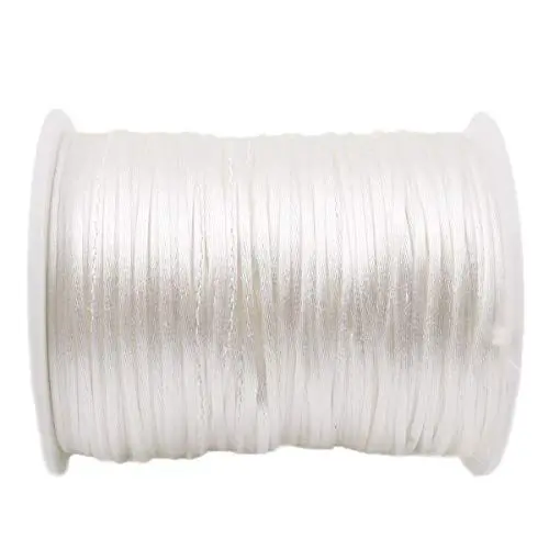 Produktbild: Promise Babe 75M Schnur für Armbänder, 1 mm Dünn Weiß Bastelnschnur Faden zum Perlen Auffädeln DIY String Perlenschnur Schmuckschnur Schnullerkette Halskette Beißring Schmuckherstellung