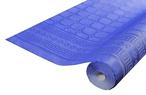 Produktbild: Pronappe Tischdecke R482519I Einweg-Tischdecke aus Damastpapier Länge 25m Breite 1,20m (pro Rolle) Farbe marineblau Damastpapier mit schickem und klassischem Universalmuster