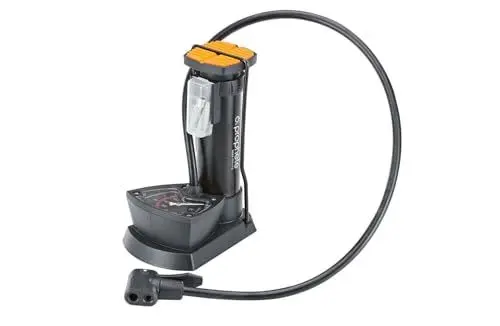 Produktbild: Prophete Fahrradpumpe, Fußpumpe mit Manometer, für alle Ventilarten, mit Adaptern