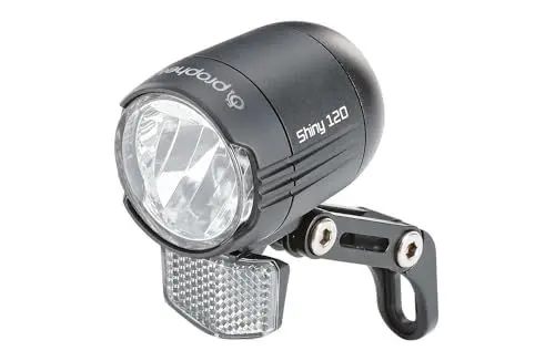 Produktbild: Prophete LED-Scheinwerfer 120 Lux | Fahrradbeleuchtung | Aluminium | OSRAM LEDs | für E-Bike (6-48 V) | inkl. Halterung | Seitliche Sichtbarkeit