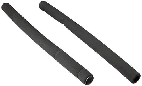 Produktbild: Prophete Lenkerüberzug mit Lenkerstopfen | Softüberzug für Multifunktions- und Bullhornlenker | 1 Paar | Schwarz | Länge: 385 mm, 6 x 22 x 385 mm