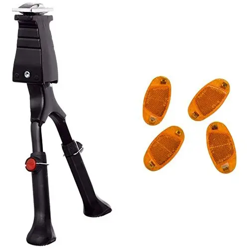 Produktbild: Prophete Zweibein-Ständer | Fahrradständer für City- und Trekkingräder | Aluminium, Schwarz & Orange | Höhenverstellbar 26-28 Zoll