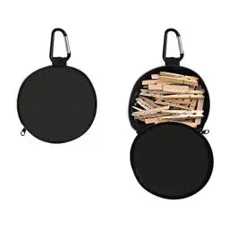 Produktbild: ProPlus 360817 Wäscheklammer-Beutel mit Karabinerhaken und Reißverschluß Höhe 170mm Ø140mm (ohne Wäscheklammern)
