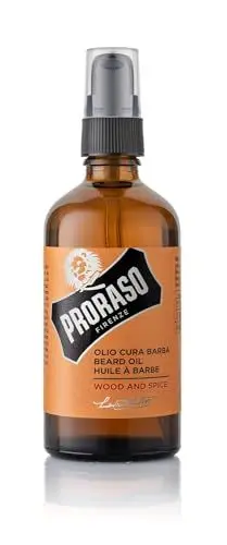 Produktbild: Proraso Beard Oil, Wood & Spice, 100 ml, Bartöl mit Zedernholz & Zitrus-Duft, Bart Weichmacher pflegt Haut & Haar und schützt das Barthaar, Made in Italy