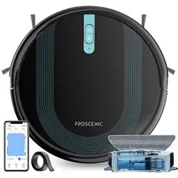 Produktbild: Proscenic 850T WLAN Saugroboter, Staubsauger Roboter, Alexa & Google Home & Appsteuerung, Saugroboter mit Wischfunktion, 3000Pa Saugleistung auf Teppichen und Hartböden, Schwarz+blau