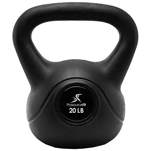 Produktbild: ProsourceFit Vinyl Plastic Kettlebell from 10, 15, 20, 25, 30 and 35 lbs, Schwarz