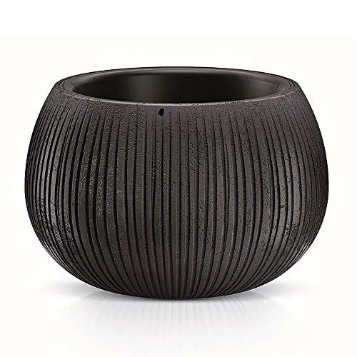 Produktbild: Prosperplast Bowl Plastik mit schwarzer Zement Farbablagerung, 13,6 (groß) x 18 (Breite) x 18 (tiefer) CMS