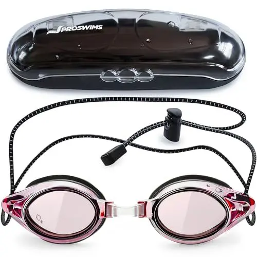 Produktbild: Proswims Schwimmbrille Anti Fog - Schwimmbrillen für Erwachsene Profi, Herren und Damen, verspiegelt Swimming Goggles mit Etui, Taucherbrille
