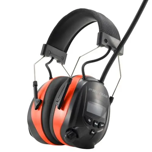 Produktbild: PROTEAR Bluetooth 5.3 Gehörschutz mit DAB/DAB + FM Radio, wiederaufladbare elektrische Gehörschutzkapsel mit Freisprechfunktion, SNR 30dB