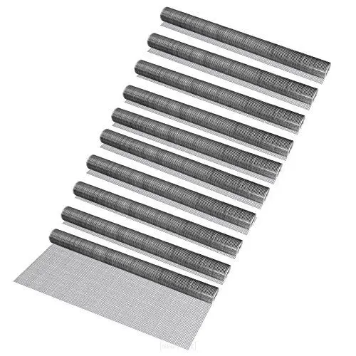 Produktbild: pro.tec Drahtgitter grau 1m x 5m 10 Rollen 4-Eck verzinkt Schweißgitter Volierendraht