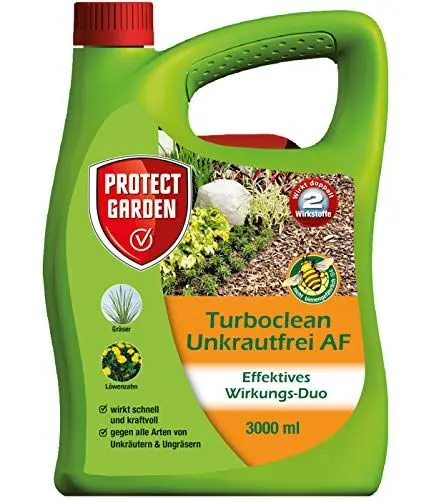 Produktbild: PROTECT GARDEN Turboclean Unkrautfrei AF, anwendungsfertiger Unkrautvernichter gegen alle Unkräuter mit schneller Wirkung, 3 Liter