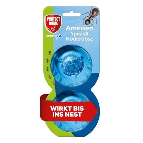 Produktbild: PROTECT HOME Forminex Ameisen Spezial Köderdose, Ameisenköderdose zur Bekämpfung von Ameisen im Haus auf Balkon und Terrasse, 2 Stück