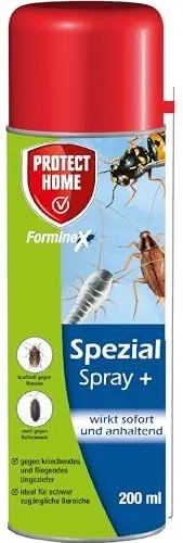 Produktbild: PROTECT HOME Forminex Spezial Spray gegen kriechendes & fliegendes Ungeziefer mit Sofort & Langzeitwirkung, 200 ml Sprühdose, Farblos