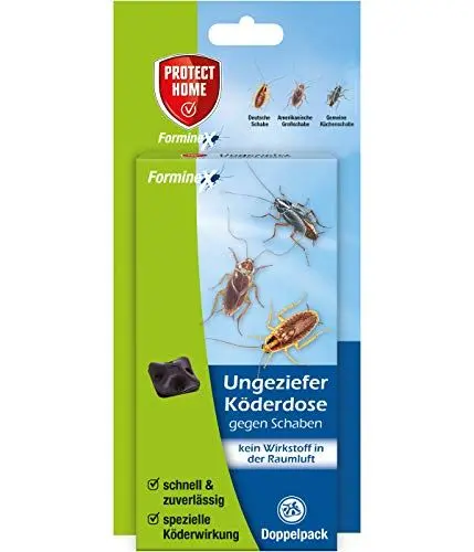 Produktbild: Protect Home FormineX Ungezieferköderdose, Spezial-Köderdose gegen Schaben, 2 Stück