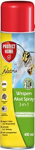 Produktbild: Protect Home Natria Wespen Akut Spray (3-in-1) zur Wespenbekämpfung mit schneller K.O. Wirkung, 400 ml Sprühdose