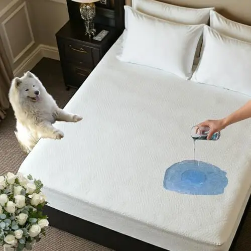 Produktbild: PROTECTOR COLCHON 200 x Matratzenbezug, 200 x 190 cm, atmungsaktiv und verstellbar, wasserdichter Matratzenschoner 200 x 190 cm, gegen Flüssigkeiten und Milben, Bettschutz 200 x 190 cm, wasserdicht,
