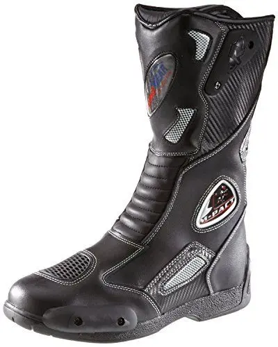 Produktbild: Tourenstiefel aus Leder schwarz u.a. zum Motorradfahren geeignet Modell SB- 03203