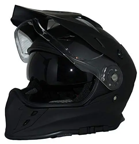 Produktbild: protectWEAR Crosshelm Endurohelm Motorradhelm mit integrierter Sonnenblende und Visier V331-SM-XL