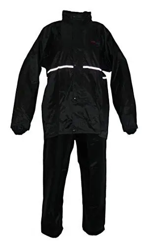 Produktbild: protectwear Motorradregenkombi, Regenanzug, 2-teilig, glanz-schwarz RK-RS11-XXXL