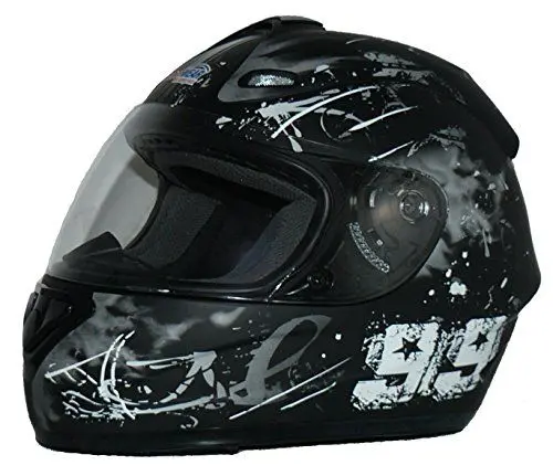 Produktbild: protectWEAR Motorradhelm FS-801-99 schwarz/grau-Gr.L