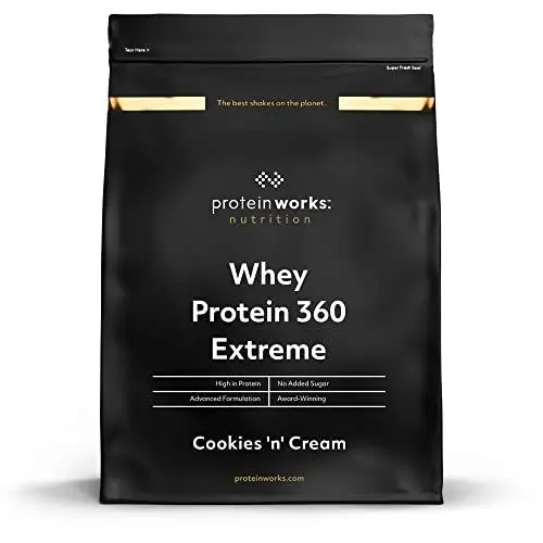 Produktbild: Protein Works Whey Protein 360 Extreme | Premium Protein | Cookies 'n' Cream | Zugefügt BCAA & Glutamin| 2.4kg