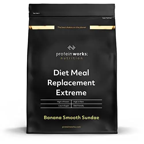 Produktbild: Protein Works - Diet Meal Replacement Extreme | 200 Kalorien pro Trinkmahlzeit | Diät Trinkmahlzeit | Abnehm Shake | 16 Servings | Banana Smooth Sundae | 1kg