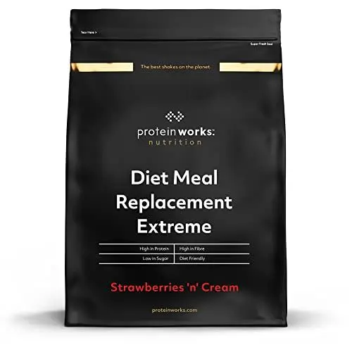 Produktbild: Protein Works - Diet Meal Replacement Extreme | 200 Kalorien pro Trinkmahlzeit | Diät Trinkmahlzeit | Abnehm Shake | 16 Servings | Erdbeer-Sahne | 1kg