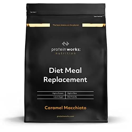 Produktbild: Protein Works - Diet Meal Replacement, Vollständige Mahlzeit, Diät Abnehmshake, Immunitätsfördernd, 28 Mahlzeiten, Karamell Macchiato, 1kg