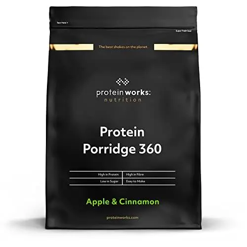 Produktbild: Protein Works - Protein Porridge 360 | Mit zusätzlichen Vitaminen & Mineralien | Proteinreiches Frühstück | Kalorienarme Haferflocken | 6 Servings | Apfel & Zimt | 500g