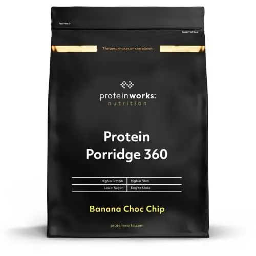 Produktbild: Protein Works - Protein Porridge 360 | Mit zusätzlichen Vitaminen & Mineralien | Proteinreiches Frühstück | Kalorienarme Haferflocken | 13 Servings | Banane-Schoko-Chip | 1kg