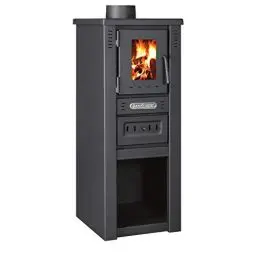 Produktbild: ProTermo Lava Basic Glass Kaminofen mit Schamottsteinen 6,5 kW Heizleistung 33x36x82 cm Holzofen mit Sichtfenster Werkstattofen - Bauart 2