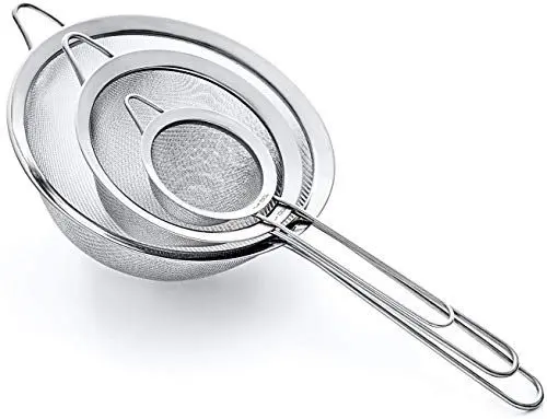 Produktbild: Proto Future Hochwertiges Küchensieb Set, Feinmaschig - 8.5/14/20cm - Premium 304 Edelstahl - Langlebige Siebe, Sieb Set für die Küche