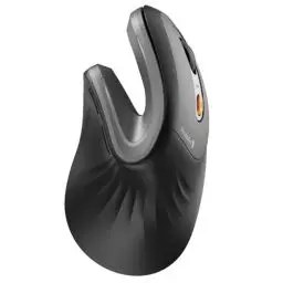 Produktbild: ProtoArc EM11 NL Ergonomische Vertikale Maus, Kabellos Aufladbar Mouse mit 3 Gerät (Bluetooth+Bluetooth+USB), Vertikal Funkmaus für Computer, iPad, Mac, Windows - Dunkelgrau