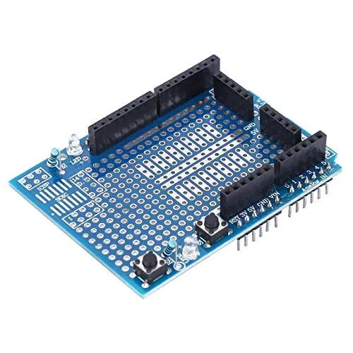 Produktbild: Prototyp-Erweiterungsplatine mit LEDs, Tasten für Schaltungs-Prototyping, ProtoShield