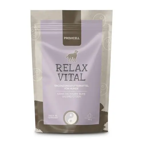 Produktbild: Provicell | Beruhigungsmittel für Hunde I Ideal für Silvester & Urlaub I Natürliche Entspannung mit Baldrian und Melisse I Mit Tierärzten in Deutschland entwickelt | RelaxVital Pulver 60 g