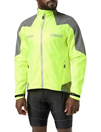 Produktbild: Proviz Nightrider Herren Fahrradjacke, wasserdicht S gelb