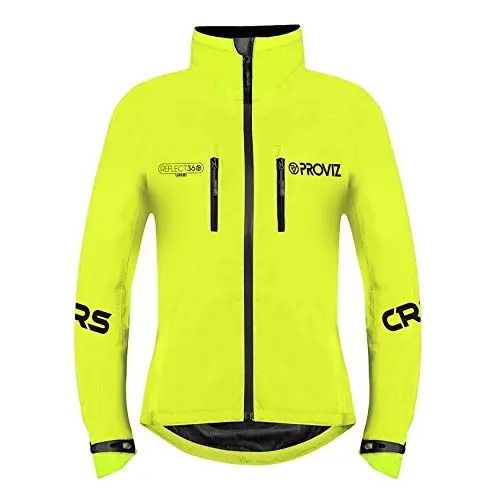 Produktbild: Proviz Nightrider wasserdichte Damen-Fahrradjacke, Reflect 360, Gelb, Größe 46, gelb, 28