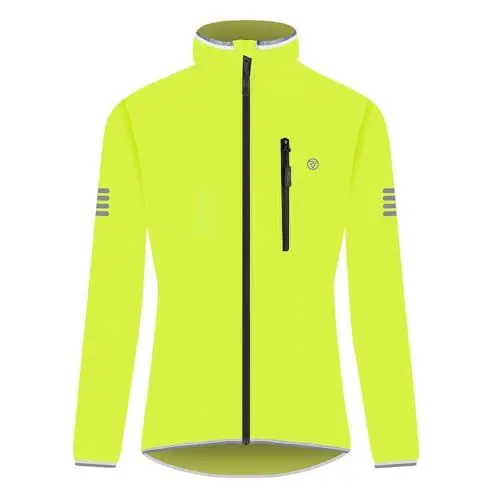 Produktbild: Proviz Reflektierende, leichte Unisex-Radjacke mit Kapuze, wasserdicht, für Herren und Damen, hohe Sichtbarkeit, Gelb, XX-Large