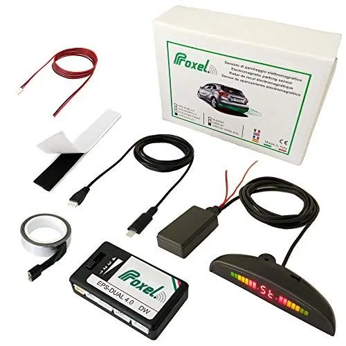 Produktbild: Proxel - Unsichtbare Elektromagnetische Parksensoren Hinten, EPS-DUAL 4.0 mit drahtloser Anzeige, ohne Bohren der Stoßstange, Universell und Original-Kit