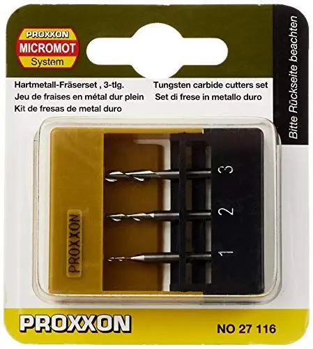 Produktbild: PROXXON 27116 Vollhartmetall - Schaftfräser - Satz, 3 - teiliger Satz