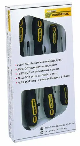 Produktbild: PROXXON 22604 FLEX DOT Schraubendreher Satz 2 x PH Kreuzschlitz & 4 x Schlitzschraubendreher 6 teilig