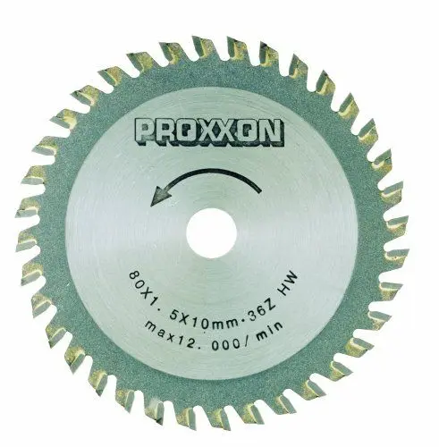Produktbild: Proxxon 28732 Kreissägeblatt hartmetall-bestückt 36 Zähne Ø80mm Bohrung Ø10mm